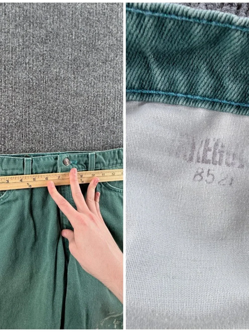 VTG Levis Orange Tab 560 Loose Cotton Denim USA 30 Jort Green Shorts ACTL 30x11